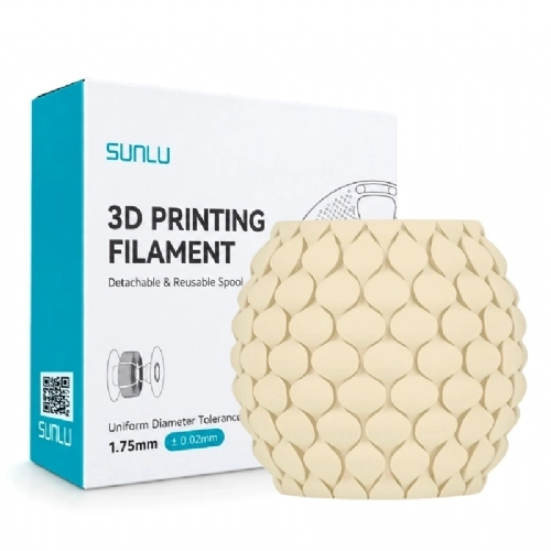 Filamento Sunlu PLA META Branco Osso Fosco   Bone White   1.75mm 1kg 
