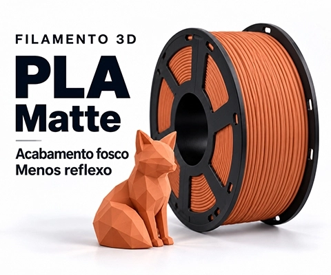 Filamento PLA Matte com acabamento fosco