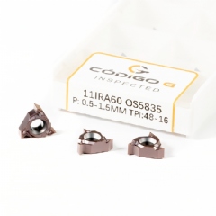 Inserto de Rosca Interna 11IR1.0 ISO Pastilha de Metal Duro para Aço