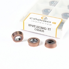 Inserto RPM1003MO TT TiAlSin Pastilha de Metal Duro para Aço, Grade 5835 - 10 peças