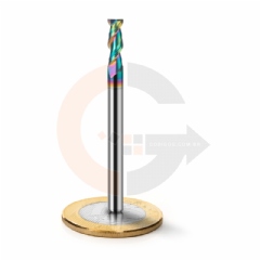 Fresa para Alumínio 2 Cortes 4.0mm x 12mm Metal Duro com Cobertura DLC