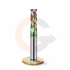 Fresa para Alumínio 2 Cortes 8.0mm x 23mm Metal Duro com Cobertura DLC