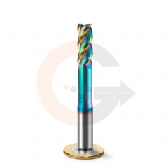 Fresa de Haste Aliviada 3 cortes 10mm x 25mm Matal Duro HRC55 DLC