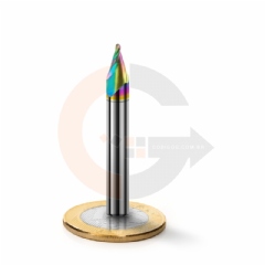 Fresa Cônica Esférica 20º x 1.5mm Metal Duro HRC70 Cobertura DLC