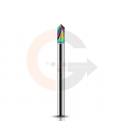 Fresa para Chanfro em Alumínio 3.0mm x 90º Metal Duro HRC70 Cobertura DLC