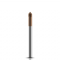 Fresa para Chanfro em Aço 4.0mm x 90º Metal Duro HRC55 cobertura CrAITiN