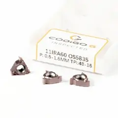 Inserto de Rosca Interna 11IR1.0 ISO Pastilha de Metal Duro para Aço