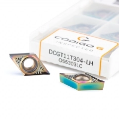 Inserto DCGT11T304 LH Pastilha de Metal Duro com Cobertura DLC para Alumínio - 10 peças