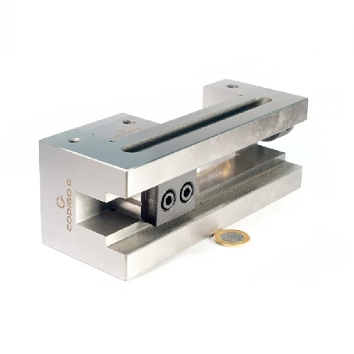 Ampliar foto Morsa de precisao para CNC com abertura de 100mm e sistema de fuso QGG80 Ampliar foto Morsa de precisao para CNC com abertura de 100mm e sistema de fuso QGG80