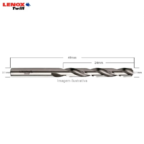 Broca Aco Rapido HSS 2.10mm Lenox Twill TW104