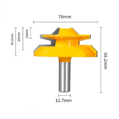 Ampliar foto Fresa de encaixe Macho Femea Lock Miter para Tupia 45 graus 1 2 x 3 4 pol. Ampliar foto Fresa de encaixe Macho Femea Lock Miter para Tupia 45 graus 1 2 x 3 4 pol.