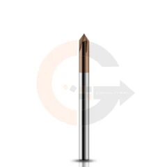 Fresa de Metal Duro para Chanfro em Aço 4.0mm x 60º cobertura CrAITiN HRC55