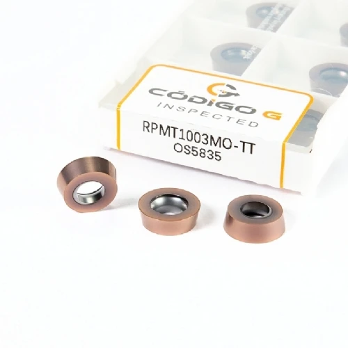 Inserto RPM1003MO TiAlSin Pastilha de Metal Duro para Aco  Grade 5835   10 pecas