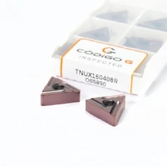 Inserto TNUX 160408 R TiAlSin Pastilha de Metal Duro para Aço Inoxidável, Grade 5890 - 10 peças