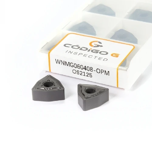 Inserto WNMG 060408 OPM Pastilha de Metal Duro para Aco  Grade 2125   10 pecas