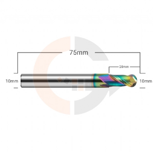 Ampliar foto Fresa para Aluminio Esferica 2 Cortes 10mm x 20mm Metal Duro com Cobertura DLC Ampliar foto Fresa para Aluminio Esferica 2 Cortes 10mm x 20mm Metal Duro com Cobertura DLC