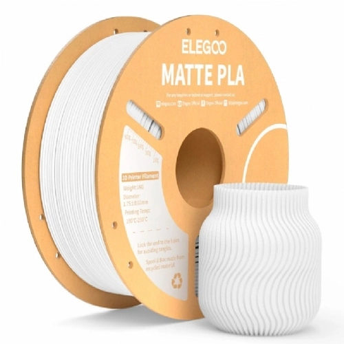 Filamento PLA Matte Fosco Branco   Elegoo   1.75mm 1kg 