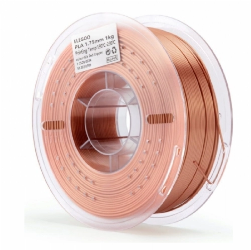 Filamento PLA Silk Cobre Vermelho   Red Copeer   Elegoo   1.75mm 1kg 