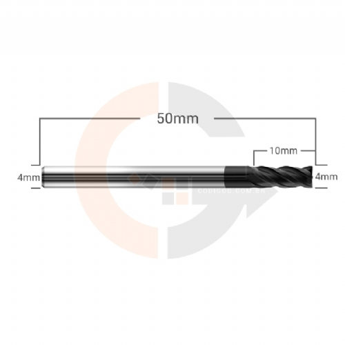 Ampliar foto Fresa Topo 4 Cortes HRC45 4mm x 10mm cobertura AlTin Ampliar foto Fresa Topo 4 Cortes HRC45 4mm x 10mm cobertura AlTin